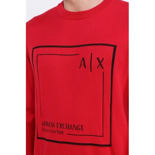 Armani Exchange Sweter | Regular Fit | z dodatkiem kaszmiru Armani Exchange XXL Gomez Fashion Store