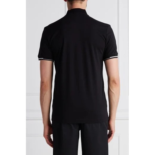 T-shirt męski czarny BOSS HUGO z krótkim rękawem z bawełny