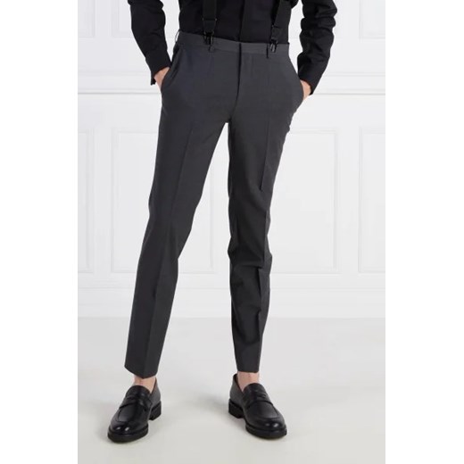 HUGO Wełniane spodnie HestenM204X | Extra slim fit 44 Gomez Fashion Store