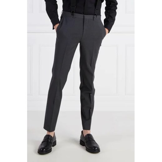 HUGO Wełniane spodnie HestenM204X | Extra slim fit 56 promocja Gomez Fashion Store