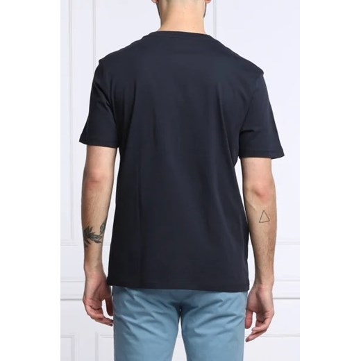 Hugo Boss t-shirt męski czarny z bawełny z krótkim rękawem