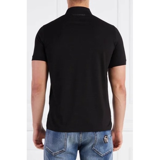 T-shirt męski czarny Karl Lagerfeld casualowy z krótkim rękawem z elastanu 
