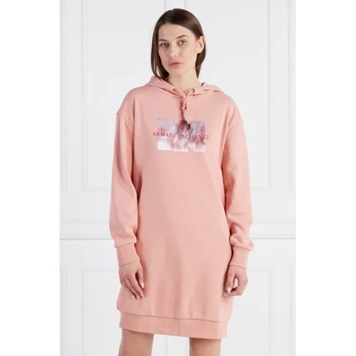 Sukienka Armani Exchange mini z długim rękawem casualowa 
