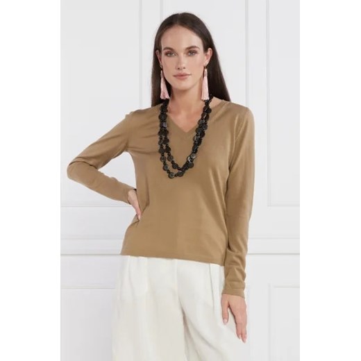 Sweter damski Max Mara z okrągłym dekoltem casualowy 