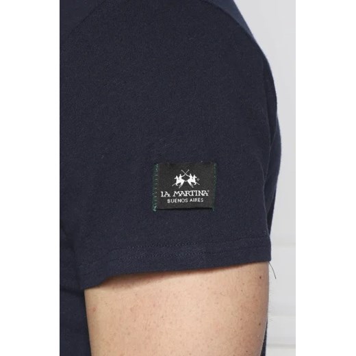 La Martina T-shirt | Regular Fit | z dodatkiem lnu La Martina XL Gomez Fashion Store okazyjna cena
