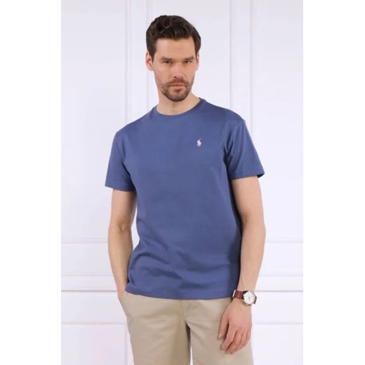 T-shirt męski Polo Ralph Lauren niebieski z krótkim rękawem 