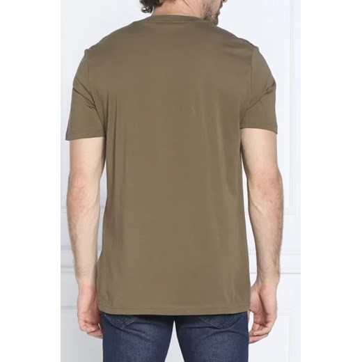 T-shirt męski zielony BOSS HUGO z krótkimi rękawami