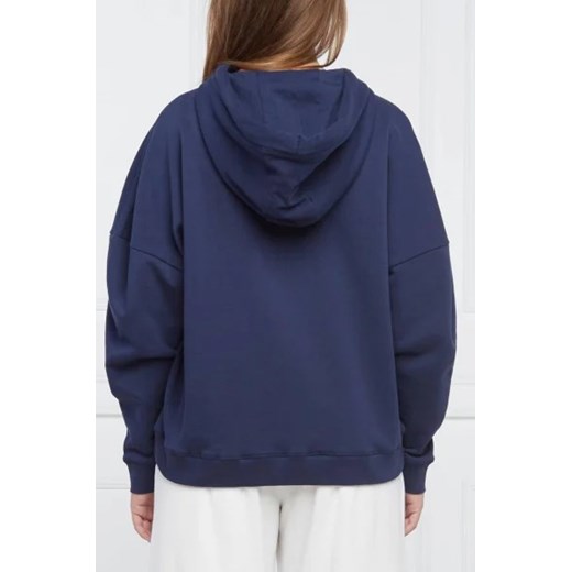 Bluza damska granatowa Lacoste z napisami 