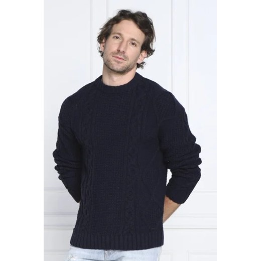 HUGO Wełniany sweter Scablito | Regular Fit L wyprzedaż Gomez Fashion Store