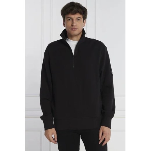 CALVIN KLEIN JEANS Sweter BADGE WAFFLE HALF ZIP | Regular Fit XXL wyprzedaż Gomez Fashion Store