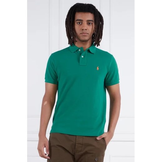 T-shirt męski zielony Polo Ralph Lauren bawełniany z krótkim rękawem casual