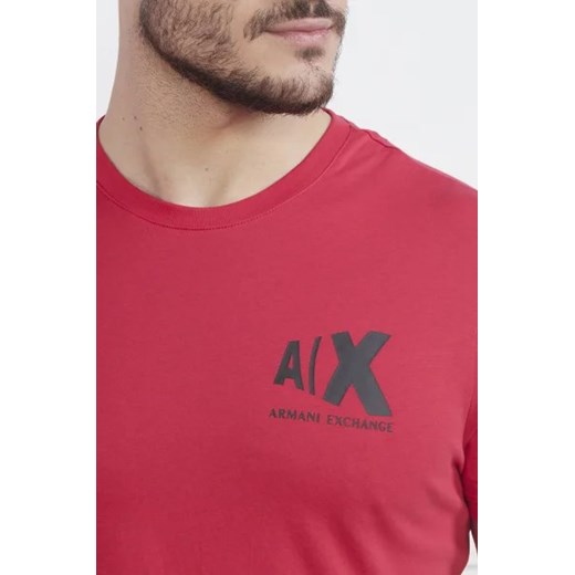 T-shirt męski Armani Exchange bawełniany czerwony 