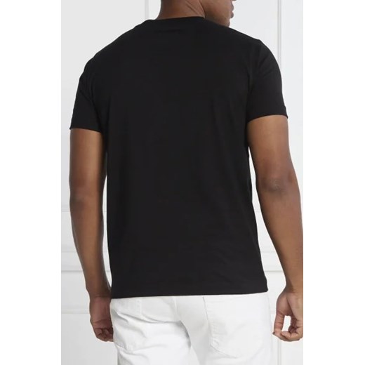 T-shirt męski czarny Karl Lagerfeld z krótkim rękawem bawełniany