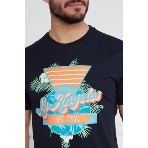 GUESS T-shirt SS CN CALIFORNIA FLO | Regular Fit Guess M promocja Gomez Fashion Store