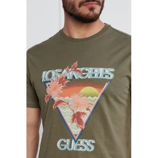 T-shirt męski Guess na wiosnę z krótkim rękawem 