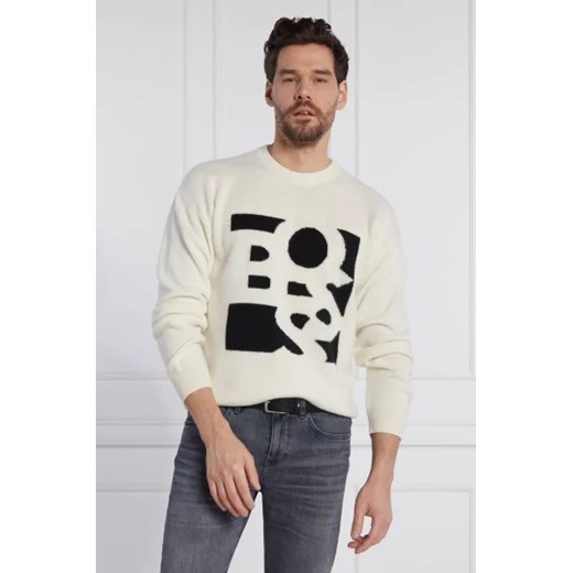 BOSS Wełniany sweter Loskar | Regular Fit | z dodatkiem kaszmiru XL okazja Gomez Fashion Store