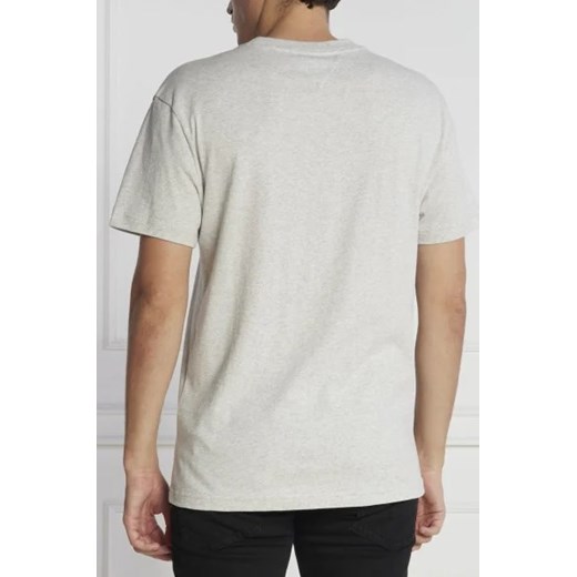 T-shirt męski Tommy Jeans bawełniany szary z krótkimi rękawami