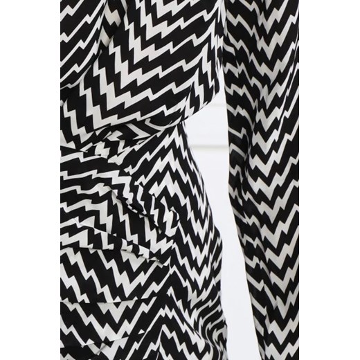 Sukienka The Kooples mini z okrągłym dekoltem z długim rękawem prosta