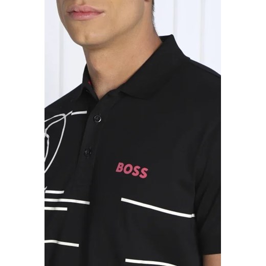 T-shirt męski BOSS HUGO czarny bawełniany