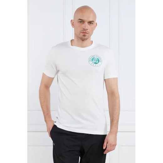 T-shirt męski Lacoste biały bawełniany 