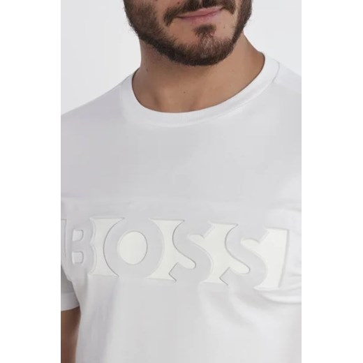 T-shirt męski BOSS HUGO jesienny z napisami 