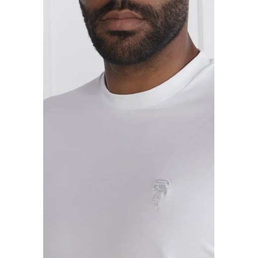 T-shirt męski biały Karl Lagerfeld z krótkim rękawem 