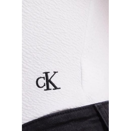 Bluzka damska Calvin Klein z okrągłym dekoltem casual z bawełny 