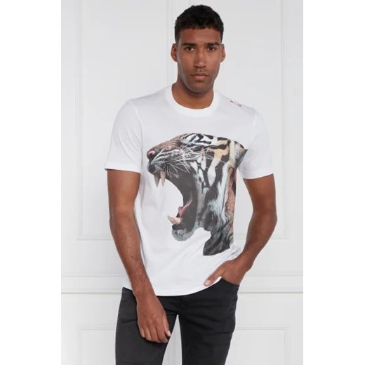 T-shirt męski biały Hugo Boss z krótkim rękawem