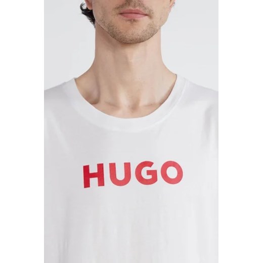 T-shirt męski biały Hugo Boss z krótkim rękawem