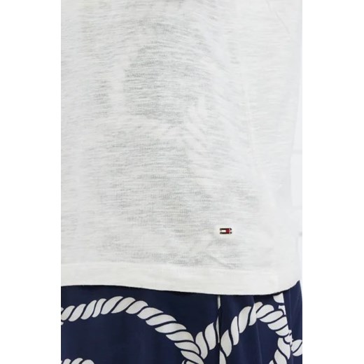 Bluzka damska Tommy Hilfiger z nadrukami z krótkimi rękawami z okrągłym dekoltem 