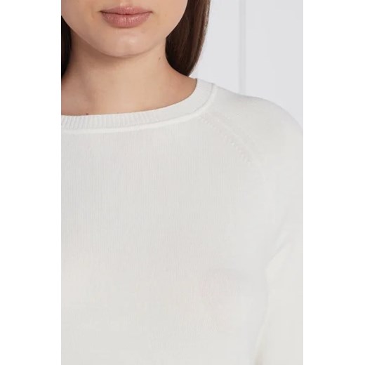 Sweter damski beżowy Max Mara z okrągłym dekoltem