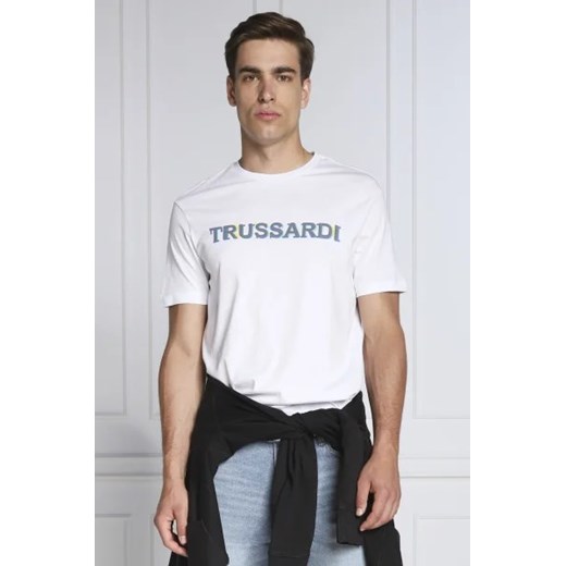 T-shirt męski Trussardi z krótkim rękawem bawełniany 