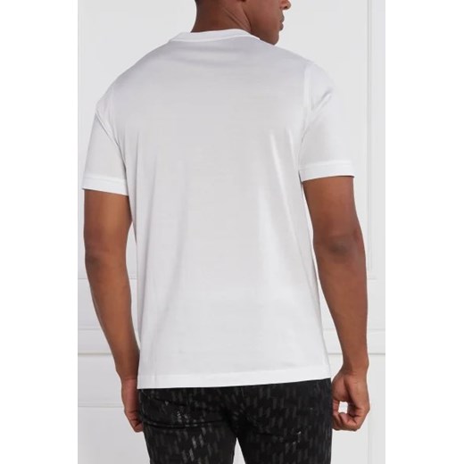 Biały t-shirt męski Karl Lagerfeld z bawełny z krótkim rękawem 