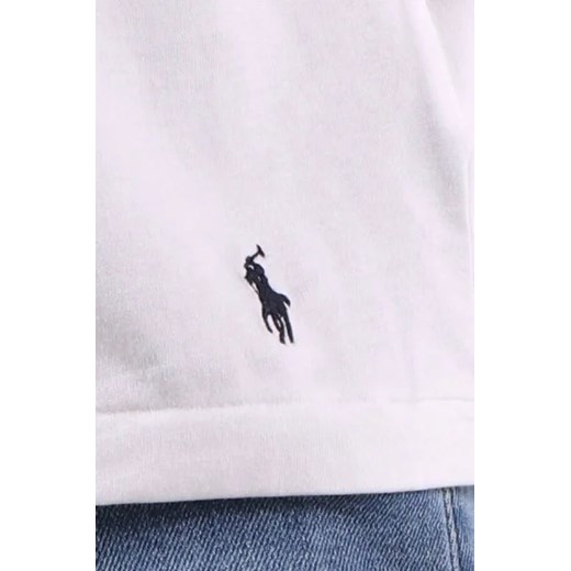 Biały t-shirt męski Polo Ralph Lauren z długimi rękawami