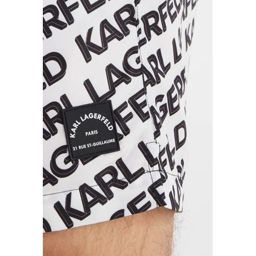Karl Lagerfeld Szorty kąpielowe diagonal aop med boardshorts | Regular Fit Karl Lagerfeld XL wyprzedaż Gomez Fashion Store