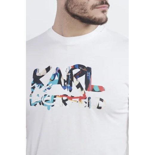 T-shirt męski Karl Lagerfeld młodzieżowy biały 