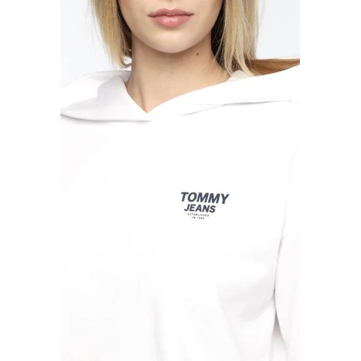 Bluza damska Tommy Jeans biała bawełniana 