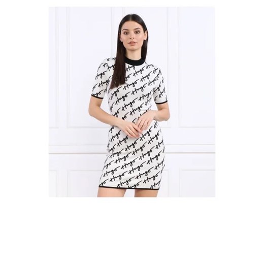HUGO Sukienka Sloquet | z dodatkiem wełny S okazja Gomez Fashion Store