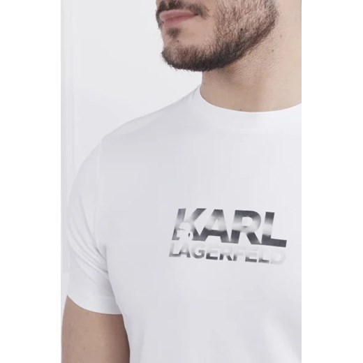 T-shirt męski biały Karl Lagerfeld z krótkim rękawem 