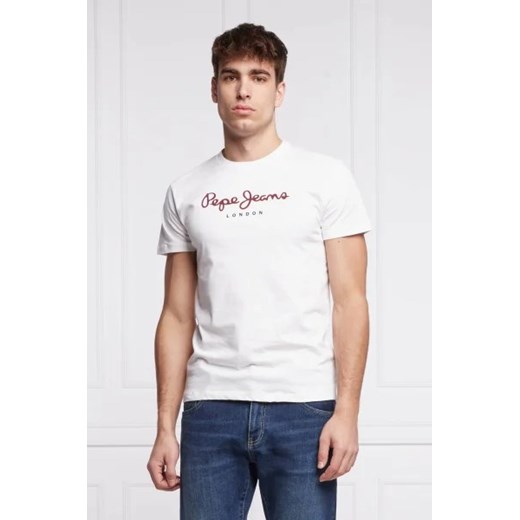 T-shirt męski biały Pepe Jeans z krótkim rękawem