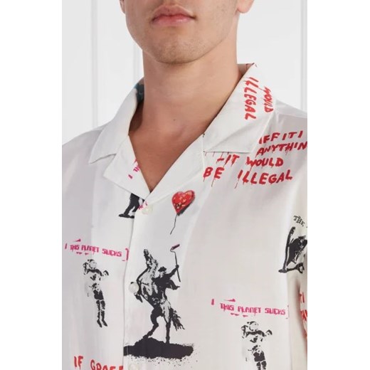 GUESS Koszula SS SANDWASHED GRAFFI | Regular Fit Guess M wyprzedaż Gomez Fashion Store