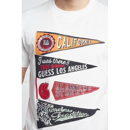 GUESS JEANS T-shirt PENNANT | Regular Fit M wyprzedaż Gomez Fashion Store