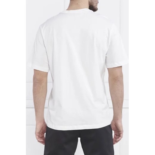 T-shirt męski Michael Kors z napisami biały bawełniany z krótkim rękawem 