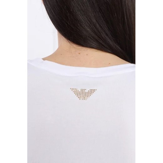 Bluzka damska Emporio Armani z okrągłym dekoltem z krótkim rękawem