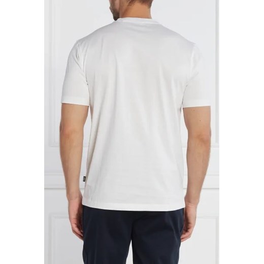 T-shirt męski biały BOSS HUGO z napisem 