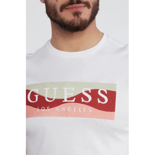 GUESS JEANS T-shirt SS BSC EMBROIDERED | Slim Fit L Gomez Fashion Store