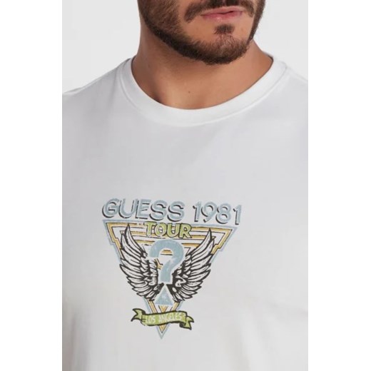 GUESS T-shirt SS CN GUESS WINGS LOGO TEE | Slim Fit Guess L wyprzedaż Gomez Fashion Store