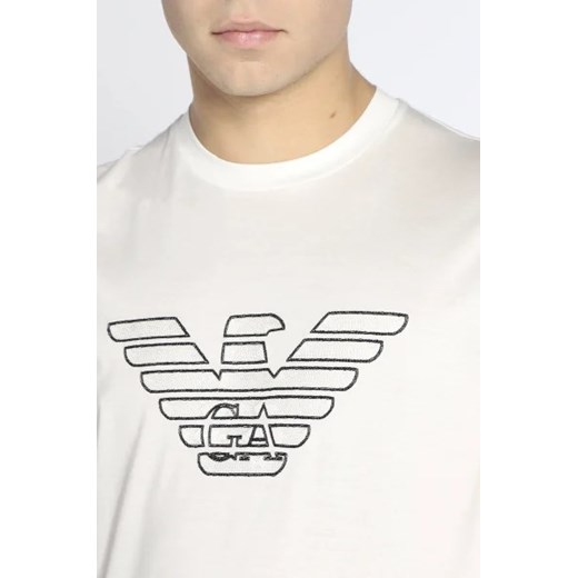 T-shirt męski biały Emporio Armani z krótkim rękawem