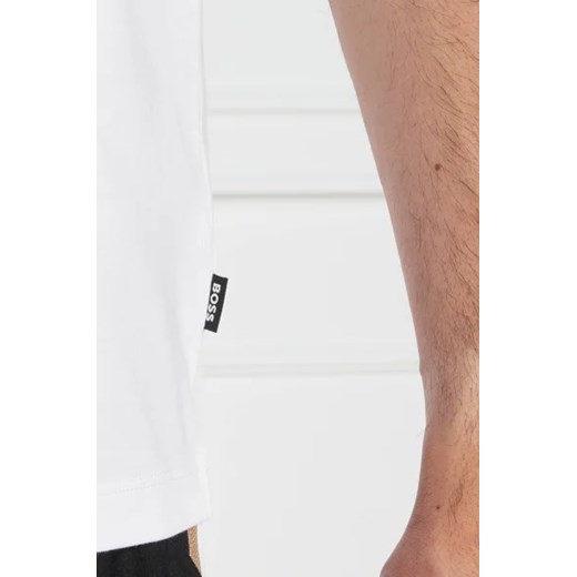 BOSS HUGO t-shirt męski bawełniany biały z krótkim rękawem