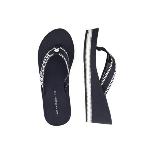 Tommy Hilfiger Japonki TOMMY WEBBING H WEDGE Tommy Hilfiger 39 wyprzedaż Gomez Fashion Store